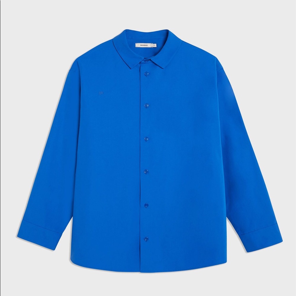 BRAND NEW NEVER WORN PANGAIA UNISEX COLLARED SHIRT- COBALT BLUE